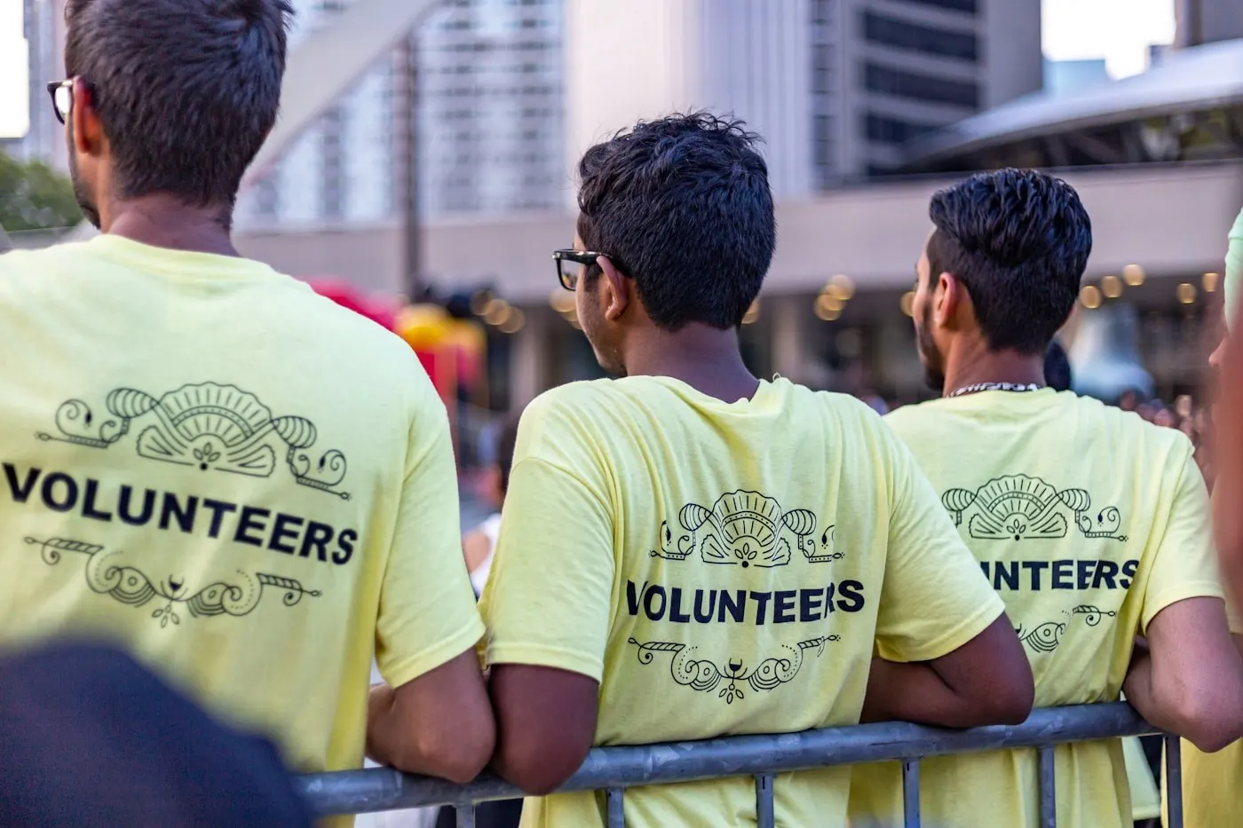 Volunteer team in the community