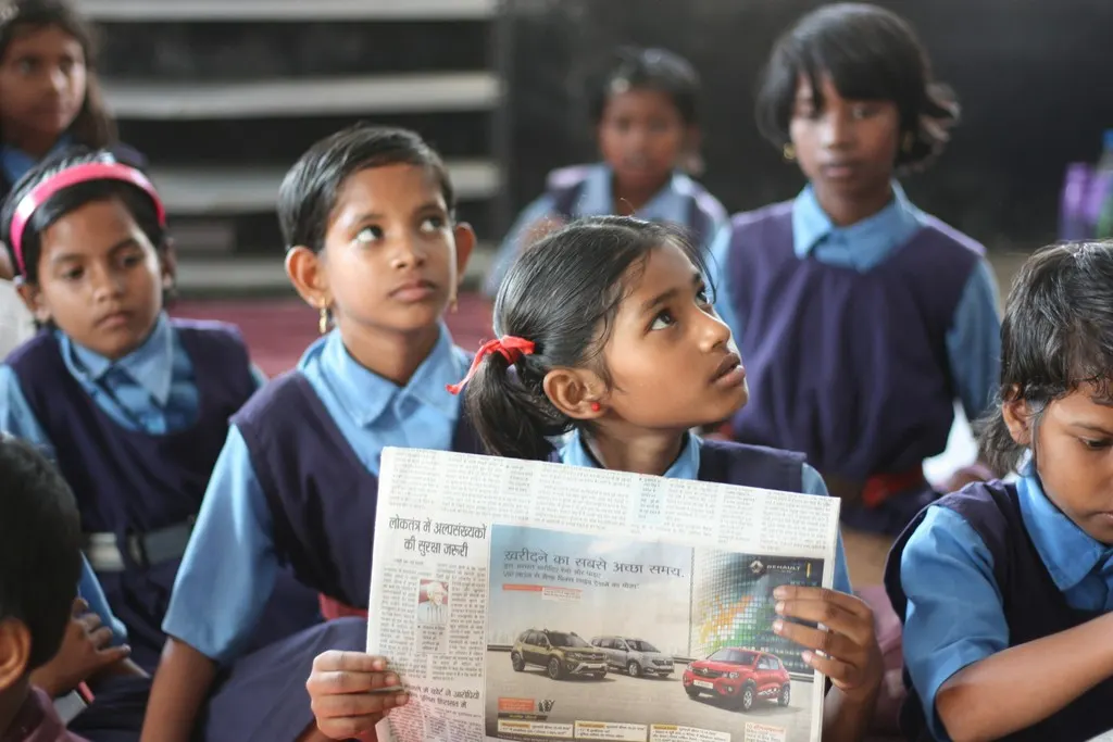 Child learning in a classroom
